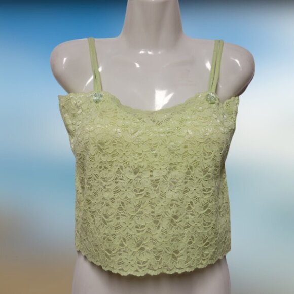 Lace Cami Crop Top Lace Bralette Stretchy Lace Camisole Lace Crop Tank Top - NEW - Picture 1 of 15